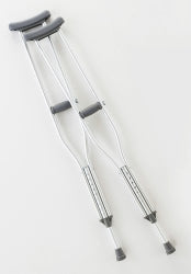 Underarm Crutches Youth 4 Foot 6 Inch to 5 Foot 2 Inch User Height Aluminum Frame 300 lbs. Weight Capacity - BeHope