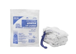 Surgical Laparotomy Sponge Dukal X-Ray Detectable Cotton 18 X 18 Inch 5 Count Pack Sterile - BeHope