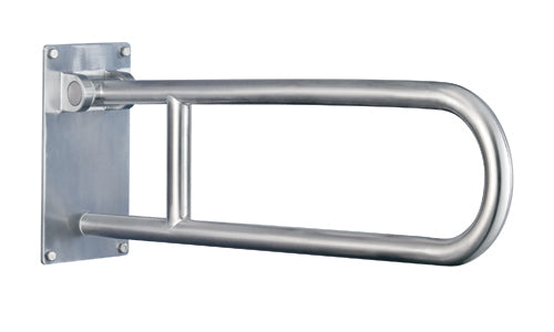 Barre d'appui rabattable en acier inoxydable grenaillé standard