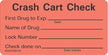 Pre-Printed Label Barkley® Auxiliary Label Red Crash Cart Check First Drug To Exp Name Of Drug Lock Number Check Done On Black Communication Label 1-1/2 X 2-15/16 Inch - BeHope