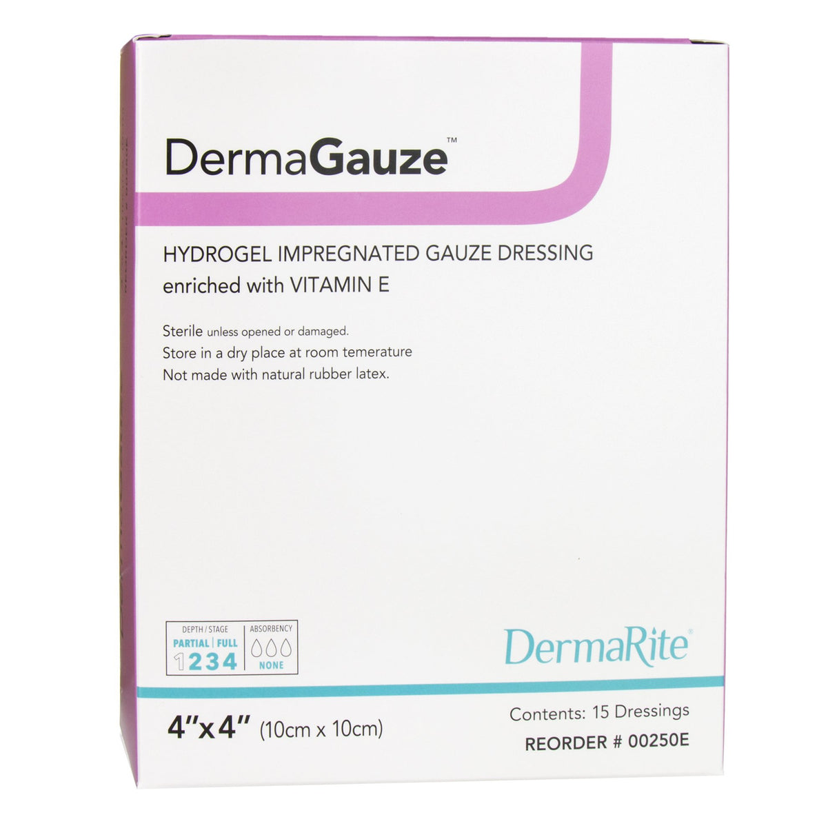 Hydrogel Wound Dressing DermaGauze® Impregnated 4 X 4 Inch Sterile - BeHope