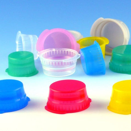 Cappers™ Tube Closure Polyethylene Double Tab Snap Cap Natural For 13 mm Glass Evacuated Blood Drawing Tube / 12 mm Plastic Test Tube NonSterile - BeHope