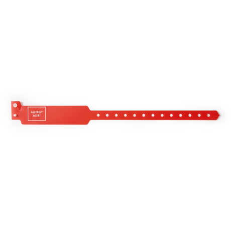 Identification Wristband Sentry® SuperBand® Alert Band Permanent Snap Allergy Alert - BeHope