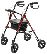 Set N' Go Wide Rollator Ht Adj Burgundy - BeHope
