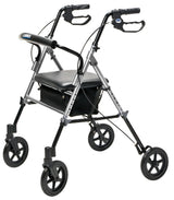 Set N' Go Wide Rollator Ht Adj Silver - BeHope