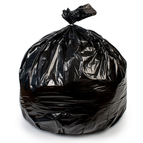Trash Bag Colonial Bag 15 gal. Black LLDPE 1 mil 24 X 32 Inch X-Seal Bottom Flat Pack - BeHope