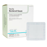 Island Dressing DermaRite® Bordered Gauze 3-3/5 X 4 Inch Square Sterile - BeHope