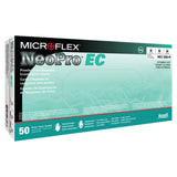 Exam Glove NeoPro® EC Medium NonSterile Polychloroprene Extended Cuff Length Textured Fingertips Green Chemo Tested - BeHope