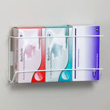 Glove Box Holder Vertical Mounted 3-Box Capacity White 3-3/4 X 8-1/4 X 17-3/4 Inch Coated Wire - BeHope