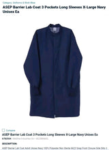 MLine Unisex Barrier Lab Coat 3 Pocket Long Sleeve X-Large Navy Sbwh-m1s2-mm Yy | eBay