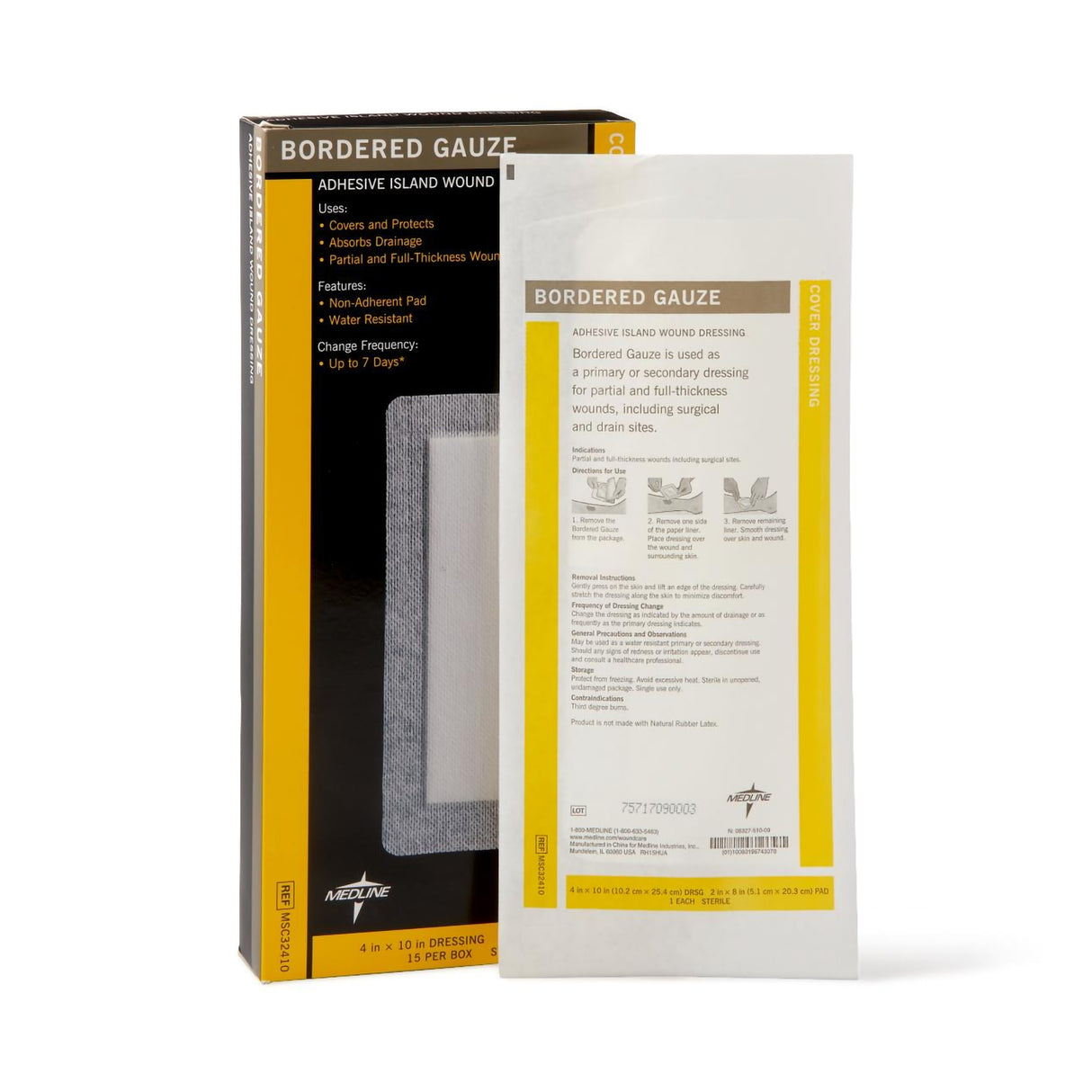 Island Dressing Medline 4 X 10 Inch Rectangle Sterile Water Resistant Nonwoven Backing - BeHope