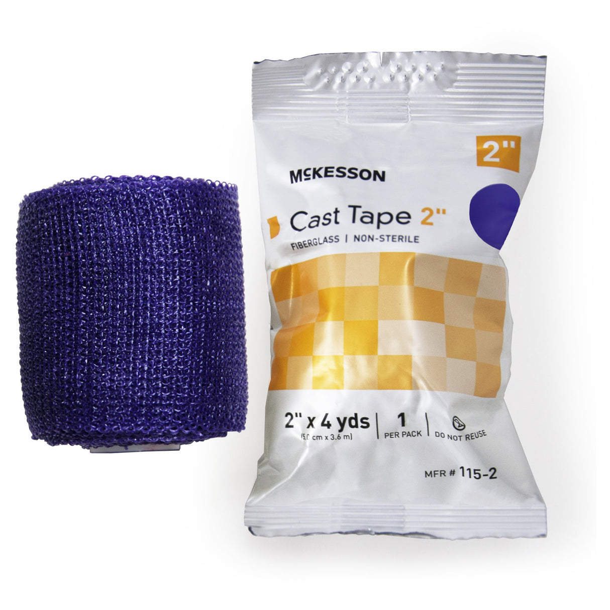 Cast Tape McKesson 2 Inch X 12 Foot Fiberglass Purple - BeHope