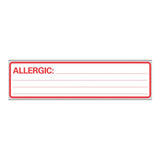 Pre-Printed Label Timemed Allergy Alert White Allergic: Red Alert Label 1 X 6 Inch - BeHope
