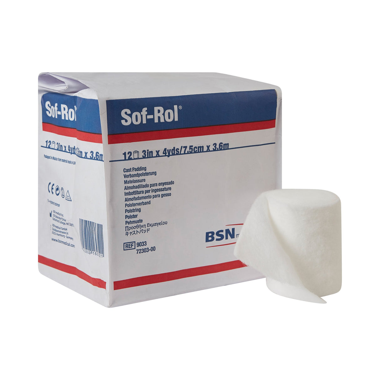 Cast Padding Undercast Sof-Rol® 3 Inch X 4 Yard Rayon NonSterile - BeHope