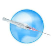 Peripheral Iv Catheter Supercath® 5 20 Gauge 1 Inch Polyurethane Straight Hub Blood Control Push Button Safety - Behope