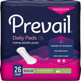 Bladder Control Pad Prevail® Daily Pads 7-1/2 Inch Length Light Absorbency Polymer Core One Size Fits Most - BeHope
