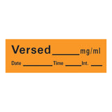 Drug Label Timemed Anesthesia Label Tape Versed_mg/mL Date_Time_Int_ Orange 1/2 X 1-1/2 Inch - BeHope