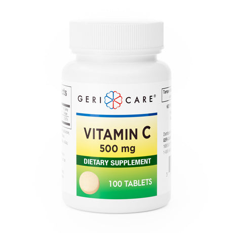 Vitamin C Supplement Geri-Care® Ascorbic Acid 500 mg Strength Tablet 100 per Bottle - BeHope