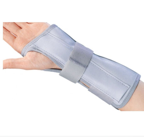 Wrist / Forearm Brace ProCare® Universal Aluminum / Flannelette / Nylon Left Hand Black / Blue One Size Fits Most - BeHope