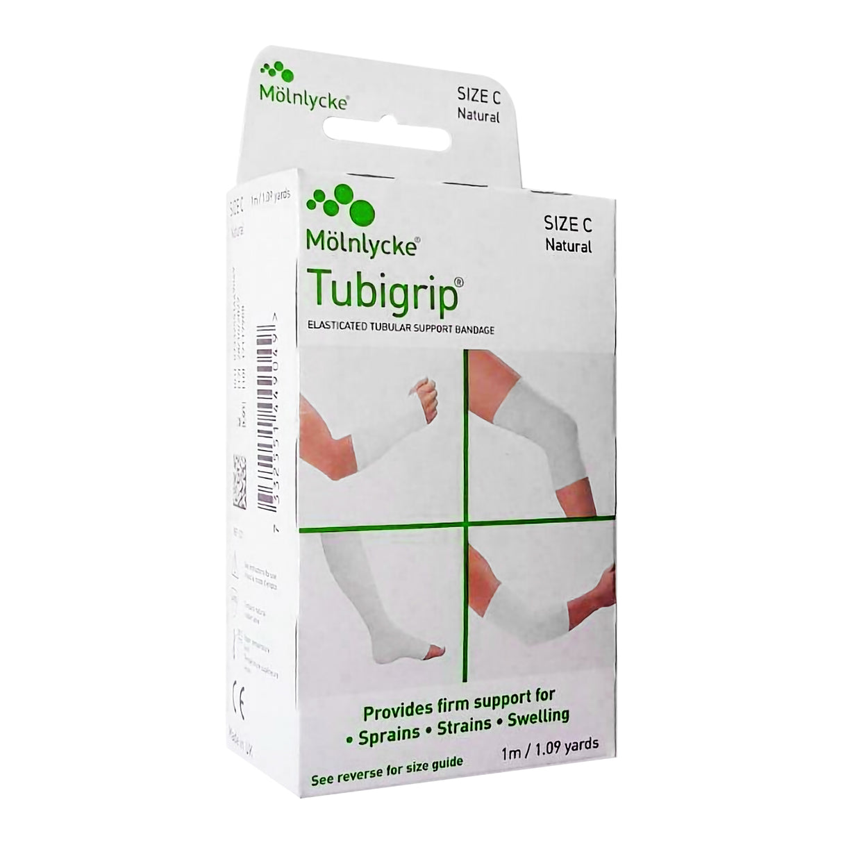 Elastic Tubular Support Bandage Tubigrip® 2-3/4 Inch X 1 Yard Medium Arm / Small Ankle Pull On Natural NonSterile Size C Standard Compression - BeHope