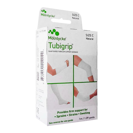 Elastic Tubular Support Bandage Tubigrip® 2-3/4 Inch X 1 Yard Medium Arm / Small Ankle Pull On Natural NonSterile Size C Standard Compression - BeHope