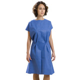 Patient Exam Gown AmpleWear® 3X-Large Blue Disposable - BeHope
