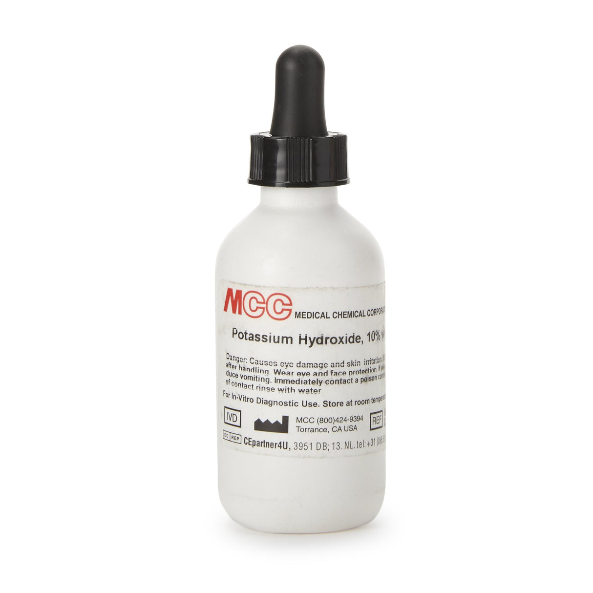 Microbiology Reagent Potassium Hydroxide Inorganic Compound 10% 2 oz. - BeHope
