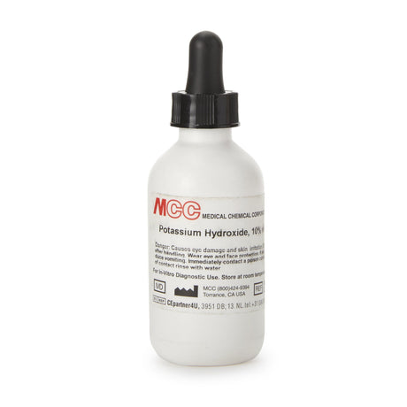 Microbiology Reagent Potassium Hydroxide Inorganic Compound 10% 2 oz. - BeHope