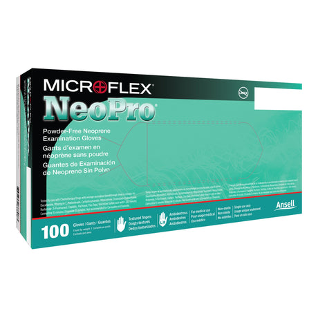 Exam Glove NeoPro® Medium NonSterile Polychloroprene Standard Cuff Length Textured Fingertips Green Chemo Tested - BeHope
