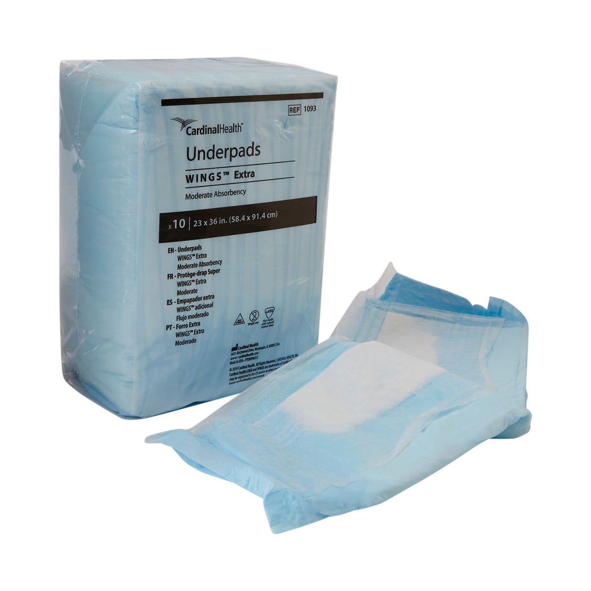 Disposable Underpad Simplicity™ Extra 23 X 36 Inch Fluff Moderate Absorbency - BeHope