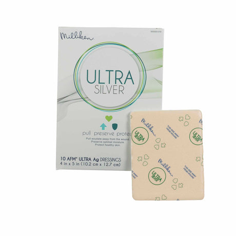 Silver Foam Dressing Ultra Silver 4 X 4 Inch Square Sterile - BeHope