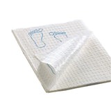Procedure Towel Footprint® 13-1/2 X 18 Inch White / Blue Footprints NonSterile - BeHope