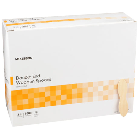 Medical Spoon McKesson Double Ended Tan Wood - BeHope