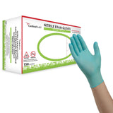 Exam Glove ESTEEM™ Stretch Large NonSterile Nitrile Standard Cuff Length Textured Fingertips Teal Chemo Tested - BeHope