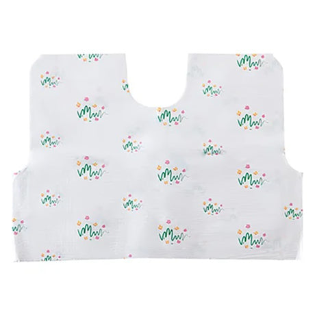 Exam Cape Wildflower Print One Size Fits Most Front / Back Opening Without Closure Female Disposable - BeHope