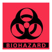Pre-Printed Label Barkley® Caution Label Fluorescent Red Paper Biohazard / Symbol Black Biohazard 5 X 5 Inch - BeHope