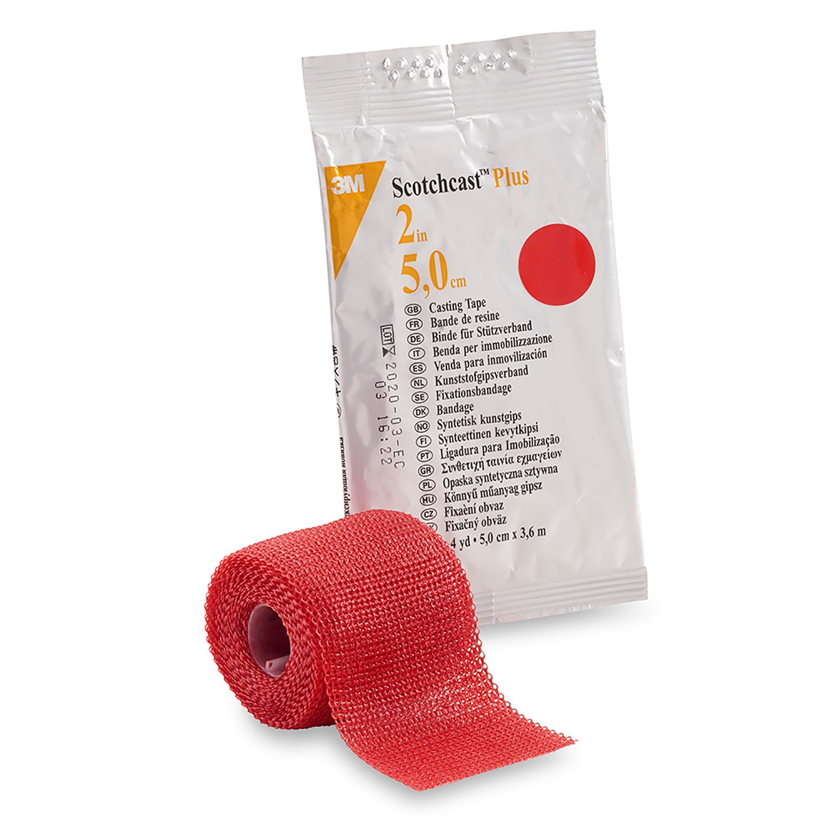 Cast Tape 3M™ Scotchcast™ Plus 2 Inch X 12 Foot Fiberglass / Resin Red - BeHope