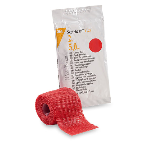 Cast Tape 3M™ Scotchcast™ Plus 2 Inch X 12 Foot Fiberglass / Resin Red - BeHope