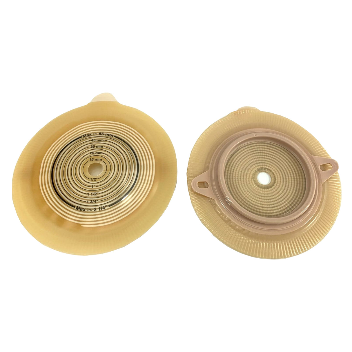 Ostomy Barrier Assura®2 Trim to Fit, Extended Wear Double Layer Adhesive 60 mm Flange Blue Code System 3/8-2-1/4 Inch Opening - BeHope