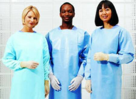 Protective Procedure Gown One Size Fits Most White NonSterile Not Rated Disposable - BeHope