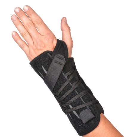Wrist Brace Titan Wrist™ Aluminum / Nylon Left Hand Black Regular - BeHope