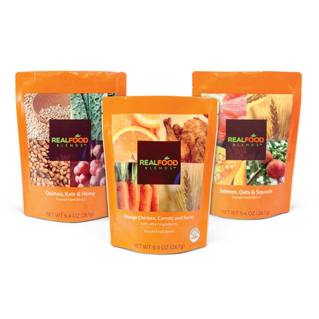 Tube Feeding Formula Real Food Blends® Chicken / Salmon / Quinoa Flavor Liquid 9.4 oz. Pouch - BeHope