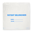 Patient Belongings Bag DawnMist 20 X 20 Inch Plastic Drawtape Closure White - BeHope