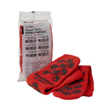 Slipper Socks McKesson Terries™ Unisex Adult X-Large Double Tread Single Patient Use Red - BeHope