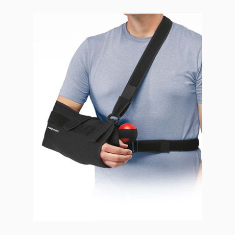Shoulder Immobilizer Quick-Fit One Size Fits Most Mesh Fabric Hook and Loop Closure With Abduction Pillow Left or Right Shoulder - BeHope