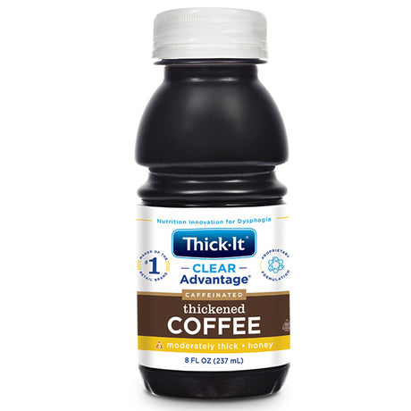 Thickened Beverage Thick-It® Clear Advantage® 8 oz. Bottle Coffee Flavor Liquid IDDSI Level 3 Moderately Thick/Liquidized - BeHope