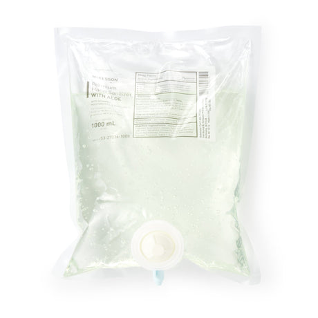 Hand Sanitizer with Aloe McKesson Premium 1,000 mL Ethyl Alcohol Gel Dispenser Refill Bag - BeHope