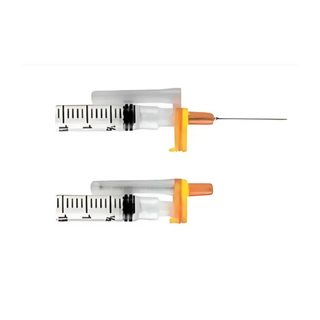 Safety Hypodermic Needle Easypoint® 1-1/2 Inch Length 25 Gauge Regular Wall Retractable Safety Needle - Behope