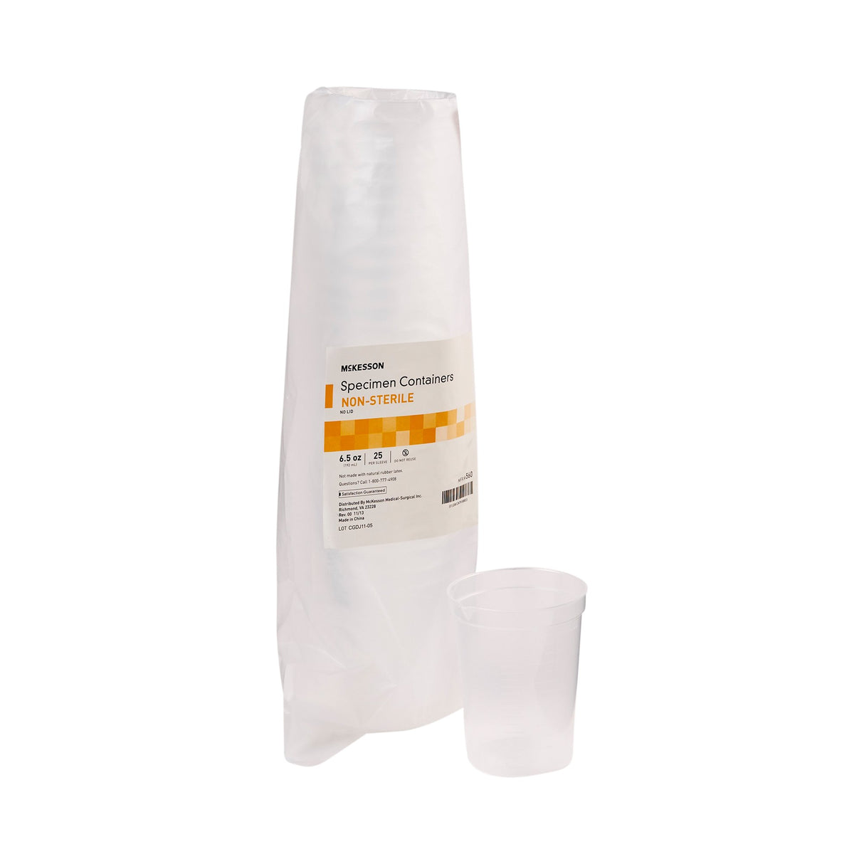 Specimen Container McKesson 192 mL (6.5 oz.) Without Closure NonSterile - BeHope