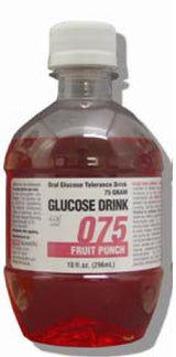 Glucose Tolerance Beverage Glucose Drink Fruit Punch 75 Gram 10 oz. per Bottle - BeHope